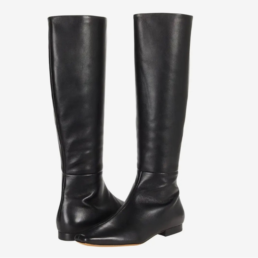 VINCE Women's Nella Knee
High Boot Black soft Leather size 36.5 US 6.5